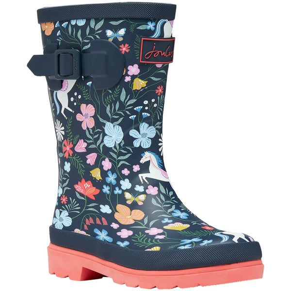 Joules Kids Junior Print Outdoor Walking Wellington Boots Wellies - 8K Carousel 1