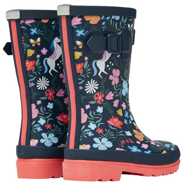Joules Kids Junior Print Outdoor Walking Wellington Boots Wellies - 8K Carousel 2