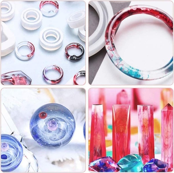 Resin Molds, 159 Pcs Silicone Resin Casting Molds And Tools Kit For Diy Jewelry Carousel 2