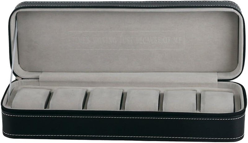 Zippered Watch Box Luxury Pu Leather Jewelry Collection Gift Holder Storage Orga Carousel 5