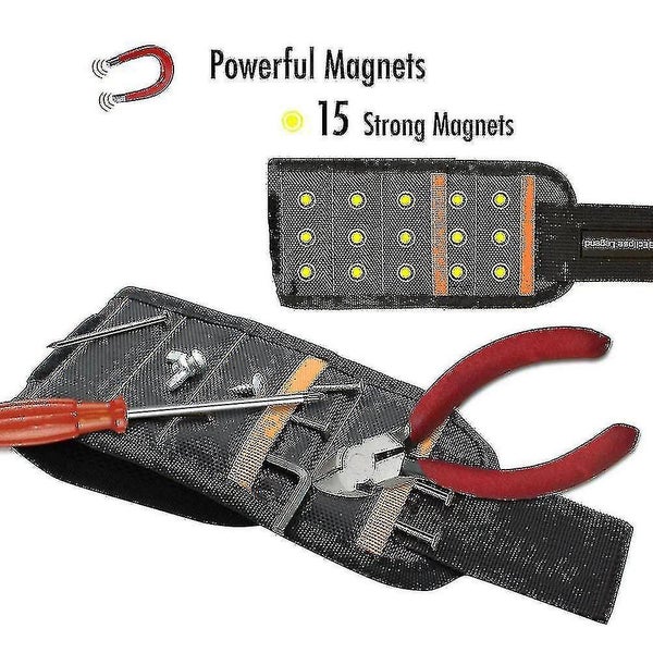 Magnetic Wristband With 10/15pcs Strong Magnets Screw Drill Bits Holder Electric Carousel 3