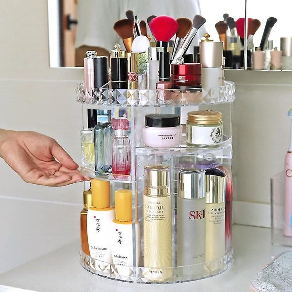 360 Degree Rotating Makeup Organizer 360 Degree Adjustable For Jewelry, Brushes, Carousel 2