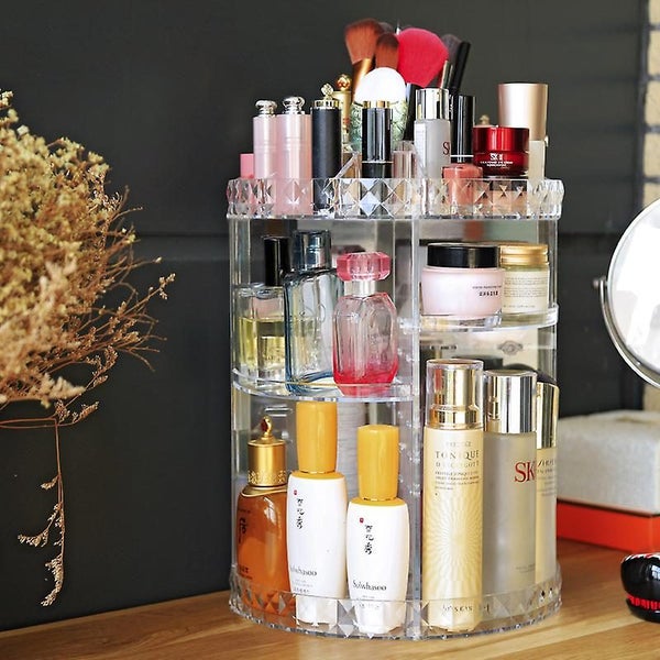 360 Degree Rotating Makeup Organizer 360 Degree Adjustable For Jewelry, Brushes, Carousel 4