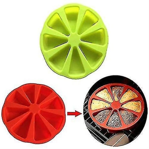 8 Grid Silicone Wedges Cake Mould - Individual Portion Pizza Slices Kitchen Tool Carousel 1