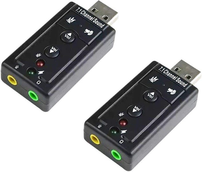 2 Pack Usb Sound Card External Sound Card Drive-free Independent Sound Card Comp Carousel 1