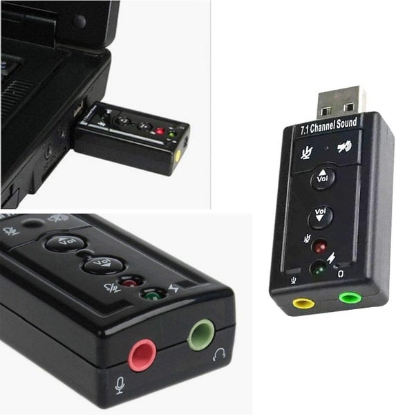 2 Pack Usb Sound Card External Sound Card Drive-free Independent Sound Card Comp Carousel 2