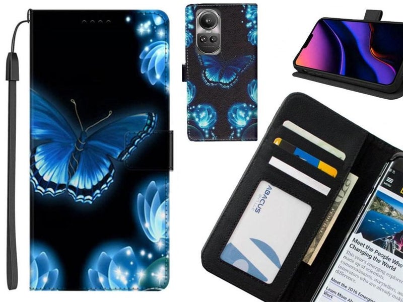 Oppo Reno 10 Pro case leather wallet case printed ID Carousel 1
