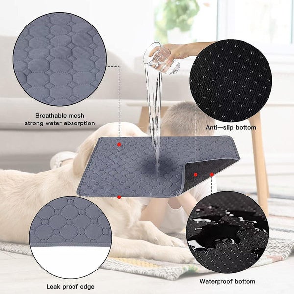 Washable Pee Pads For Dogs, Reusable Dog Training Pads, Non-slip Waterproof Dog Carousel 2