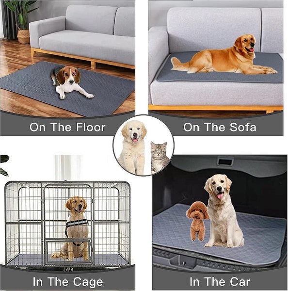 Washable Pee Pads For Dogs, Reusable Dog Training Pads, Non-slip Waterproof Dog Carousel 5