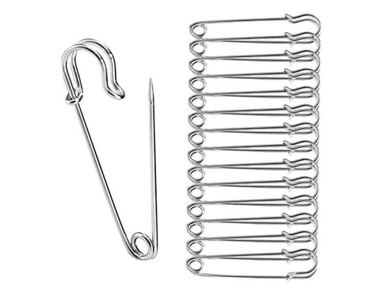30Pcs 50mm Stainless Steel Safety Pins DIY Sewing Tools Accessory Needles Large Carousel 1