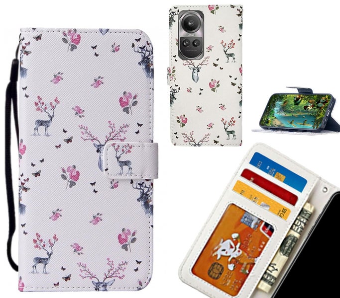 Oppo Reno 10 case leather wallet case printed ID Carousel 1