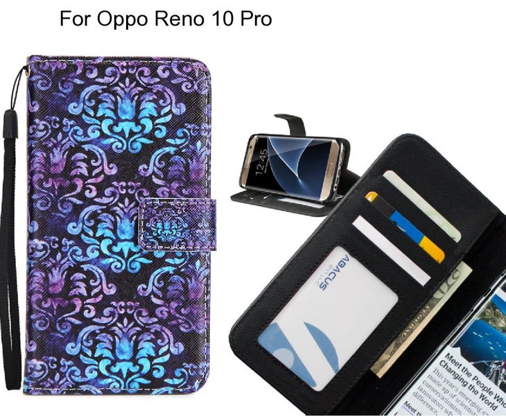 Oppo Reno 10 Pro case 3 card leather wallet case printed ID Carousel 1
