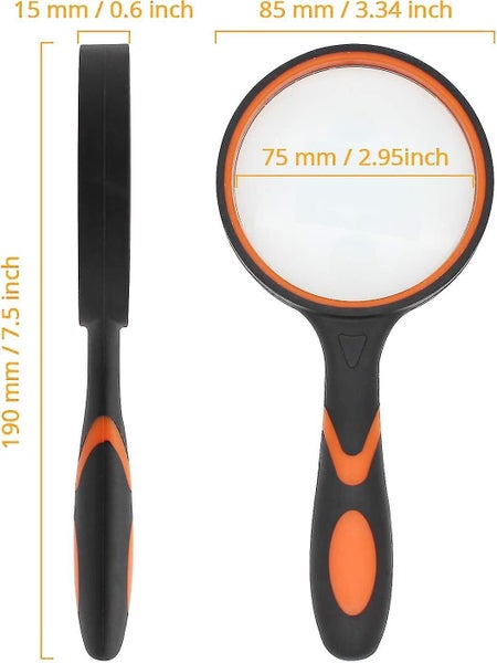 Magnifying Glass, 8x Handheld Reading Magnifier For Kids And Seniors, Non-scratc Carousel 2