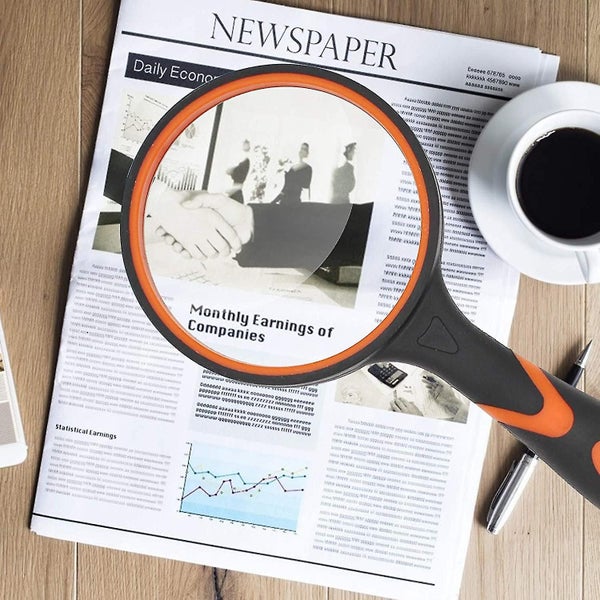 Magnifying Glass, 8x Handheld Reading Magnifier For Kids And Seniors, Non-scratc Carousel 4