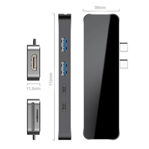 7-in-1 Type-C Hub with 4K HDMI, USB 3.0, SD/TF Card Reader - Compatible with Mac Carousel 5