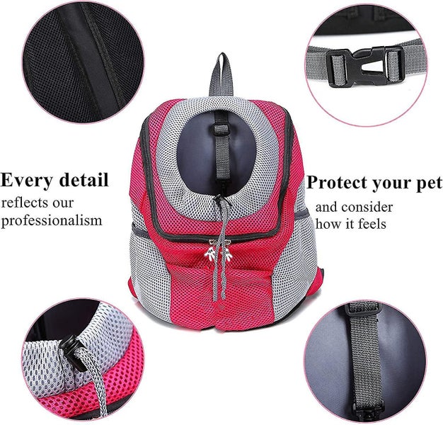 Pet Puppy Dog Cat Carrier Backpack Travel Tote Double Shoulder Bag Mesh Sling Ca Carousel 5