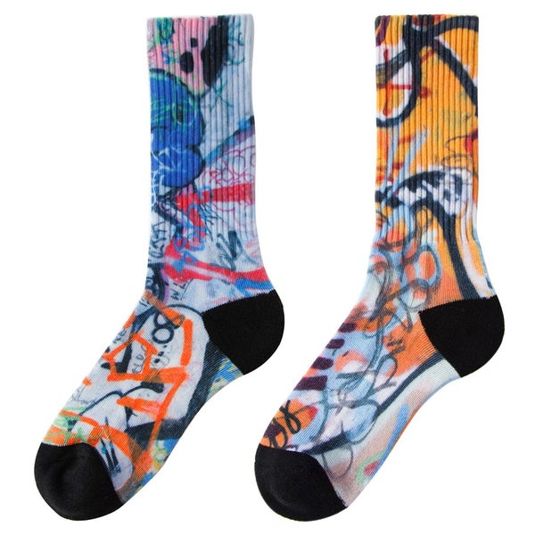 Clearance Sell - Any 2 pairs Digital Printing Socks Carousel 2