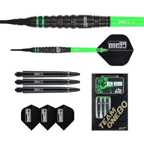 One80 - NEW Ben Robb - Big Rig Gen2 - 90% Tungsten SOFT TIP Darts Carousel 3
