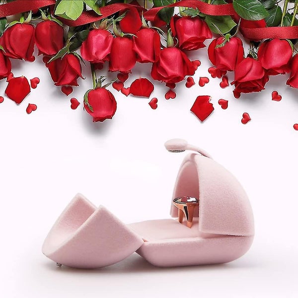 Pink Velvet Jewelry Box - Necklace Display and Storage Case - Elegant Gift Packa Carousel 2