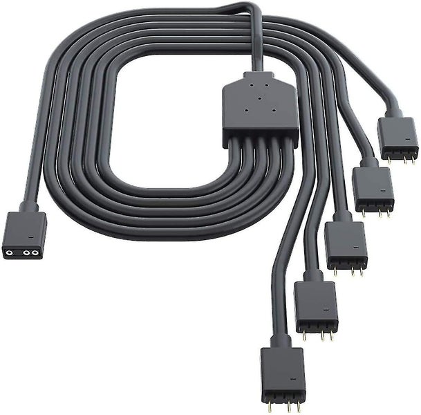 1 To 5 Argb Extension Cable, 1 To 5 Argb Splitter Cabie, Suitable For 3-pin Argb Carousel 1