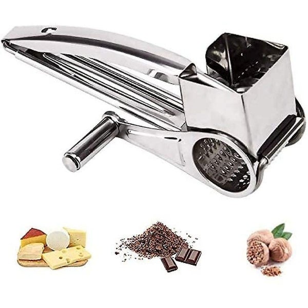 Grinder For Manual Cheese, Parmesan Grater, Stainless Steel Drum Grater For Food Carousel 1