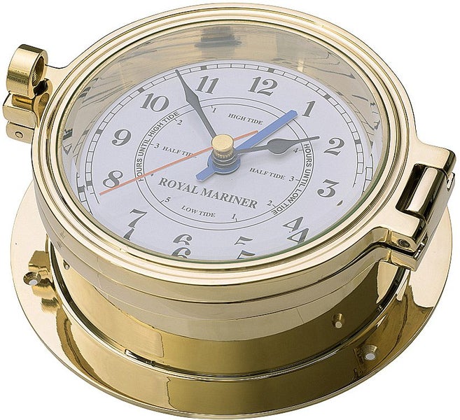NZ retailer -Royal Mariner® Barometer + Time & Tide Clock SOLID brassC622T C622R Carousel 2