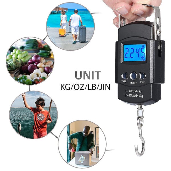 Portable Electronic Luggage Scale with Tape Measure - Max Weight, Travel/Shoppin Carousel 5