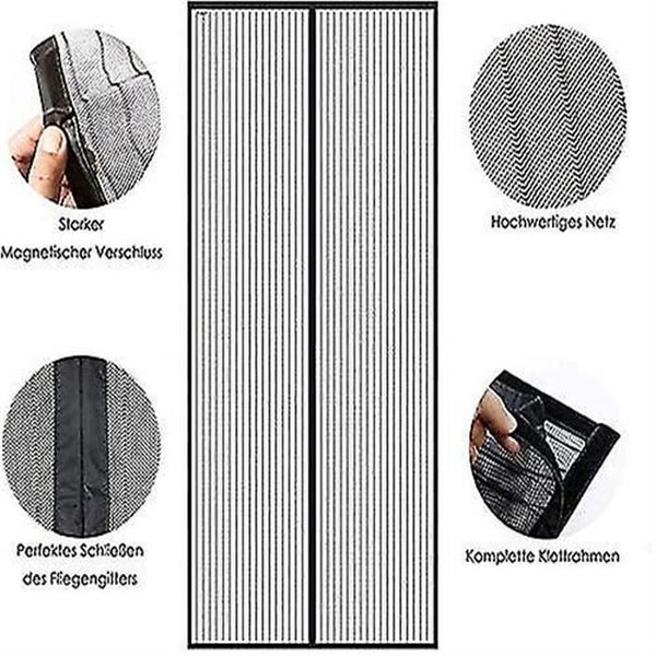 Magnetic Mosquito Net Door Curtain - 120x220cm Anti-Fly Curtain with Magnetic St Carousel 2