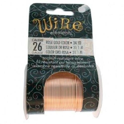 The Beadsmith Rose Gold Colour Wire 26 Gauge Carousel 1