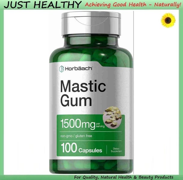 MASTIC GUM - 500 mg PER CAPSULE - 100 CAPSULES - H PYLORI Carousel 2