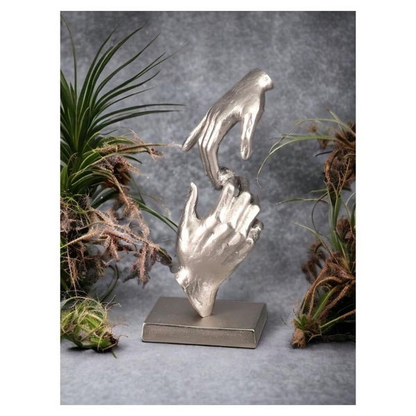 Rembrandt Alu Hands Sculpture - Silver (AM9050) Carousel 1