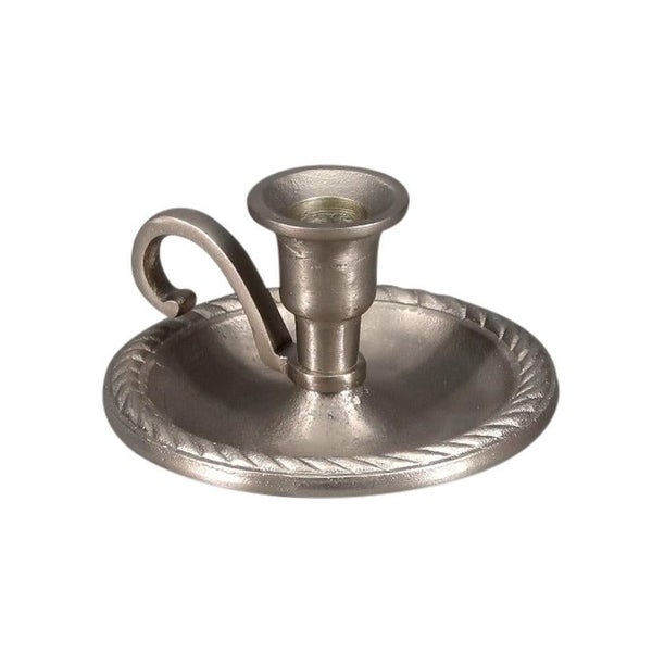 Rembrandt Alu Pan Candle Holder - Silver (AM9040) Carousel 1