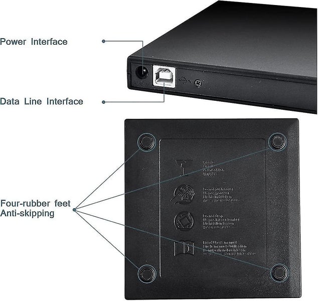 External Cd Dvd Drive, Blingco Usb 2.0 Slim Protable External Cd-rw Drive Dvd-rw Carousel 3