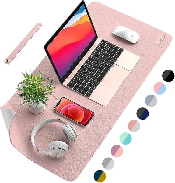 Knfe Desk Pad Desk Protector Mat - Dual Side Pu Leather Desk Mat Large Mouse Carousel 1