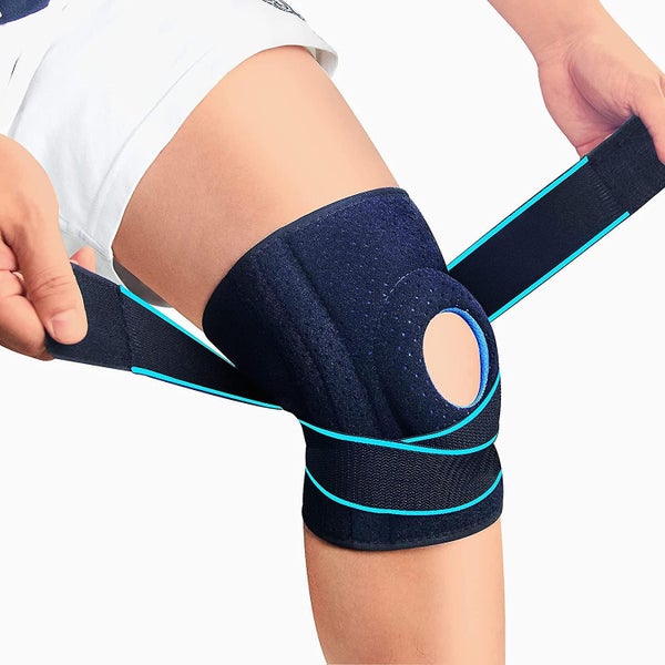 Adjustable Non Slip Open-patella Compression Wrap Knee Support With Patella Gel Carousel 1
