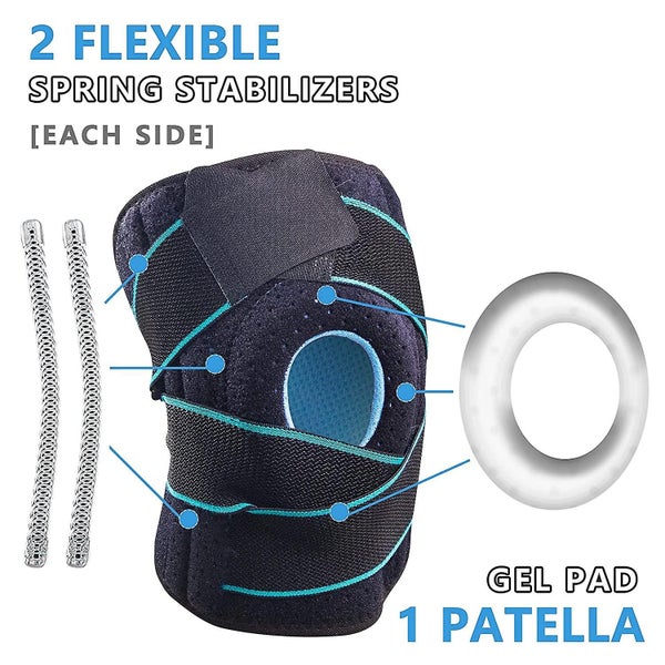 Adjustable Non Slip Open-patella Compression Wrap Knee Support With Patella Gel Carousel 2