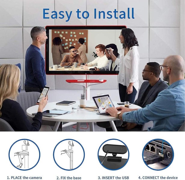 1080p Webcam With Microphone Full Hd Multi-compatible Webcam Mics Streaming Web Carousel 5