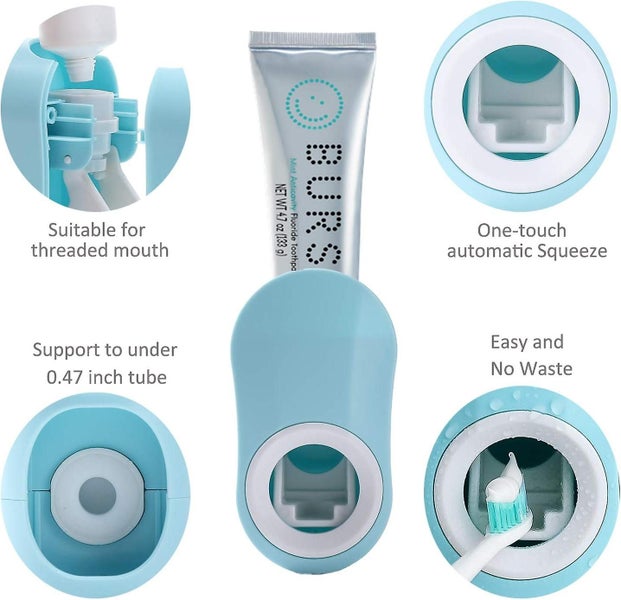 Toothpaste Squeezer, Toothpaste Dispenser Automatic Hands Free, Wall Mounted For Carousel 2