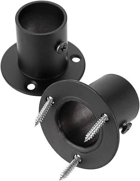 Set of 4 Stainless Steel Curtain Rod Brackets - Sturdy Holders for Curtain Rod ( Carousel 5