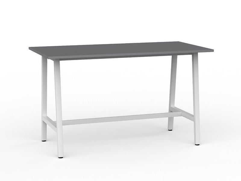 Knight's Cubit Bar Leaner Table 1800mm x 900mm - White Frame (Choice of Workt... Carousel 2