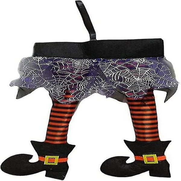 Witch's Legs Decoration - Funny Hanging Christmas Halloween Fancy Costume Decor Carousel 1