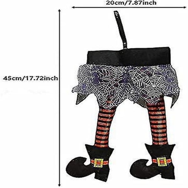 Witch's Legs Decoration - Funny Hanging Christmas Halloween Fancy Costume Decor Carousel 2