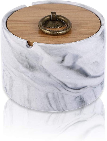 Ashtray - Ceramic Ashtray with Lids, Windproof, Cigarette Ashtray for Indoor or Carousel 1