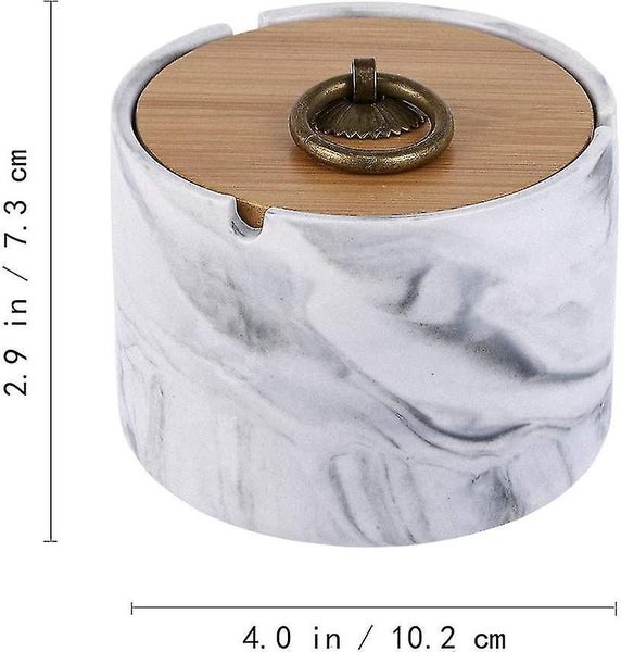 Ashtray - Ceramic Ashtray with Lids, Windproof, Cigarette Ashtray for Indoor or Carousel 2