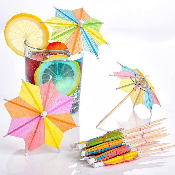 144 Pieces Umbrellas Cocktail Umbrella Drink Picks Octagonal Star-shaped Paper P Carousel 1