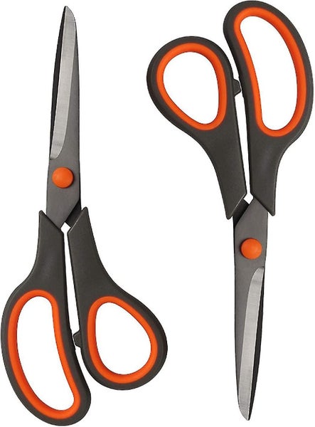 8 Multipurpose Scissors Bulk 2-pack, Ultra Sharp Titanium Blade Shears, For Offi Carousel 1