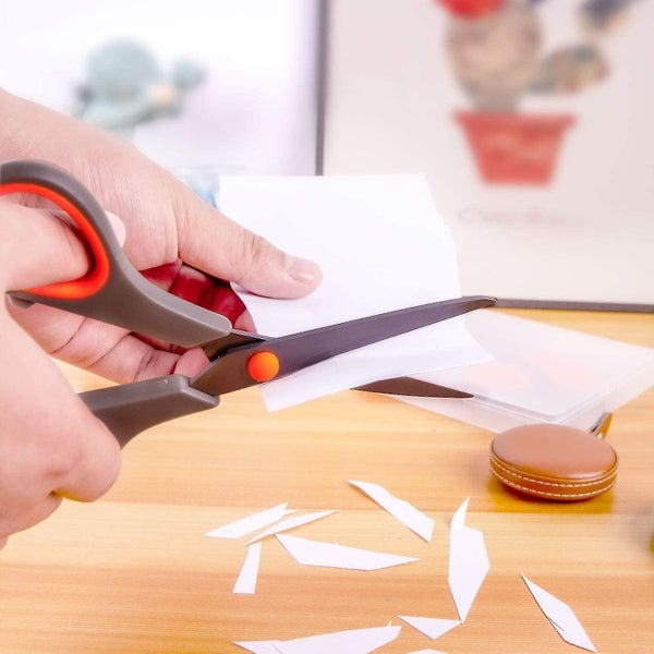 8 Multipurpose Scissors Bulk 2-pack, Ultra Sharp Titanium Blade Shears, For Offi Carousel 2