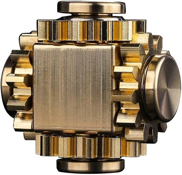 Mini Metal Alloy Gear Spinner Fidget Toy - Pure Brass Finger Focus Stress Reliev Carousel 1