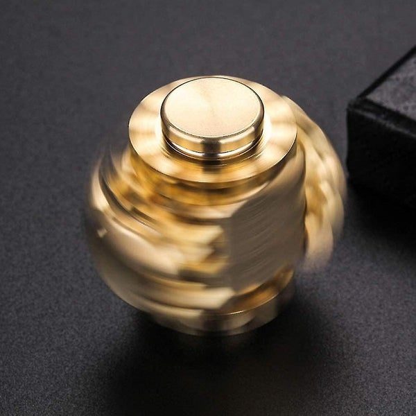 Mini Metal Alloy Gear Spinner Fidget Toy - Pure Brass Finger Focus Stress Reliev Carousel 5