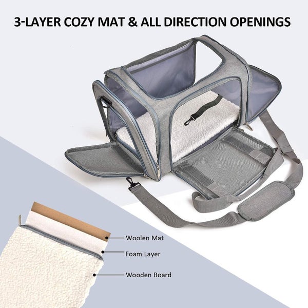 Pet Carrier For Small Medium Cats Dogs Puppies Of 15 Lbs, Tsa Airline Approved S Carousel 2